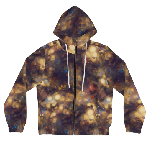 Amber Afterglow on a Women's Full-Zip Hoodie