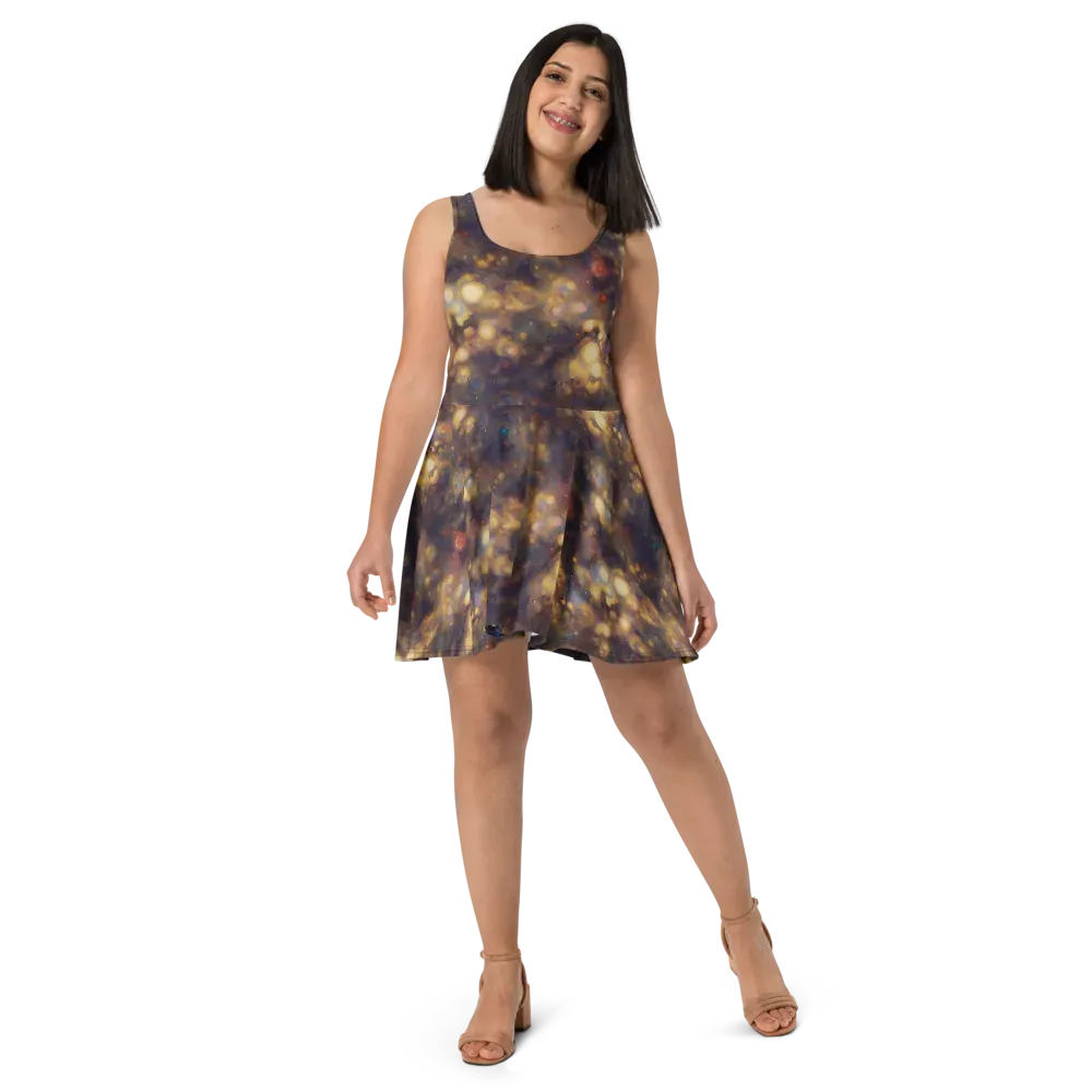 Amber Afterglow on Skater Dress — Front