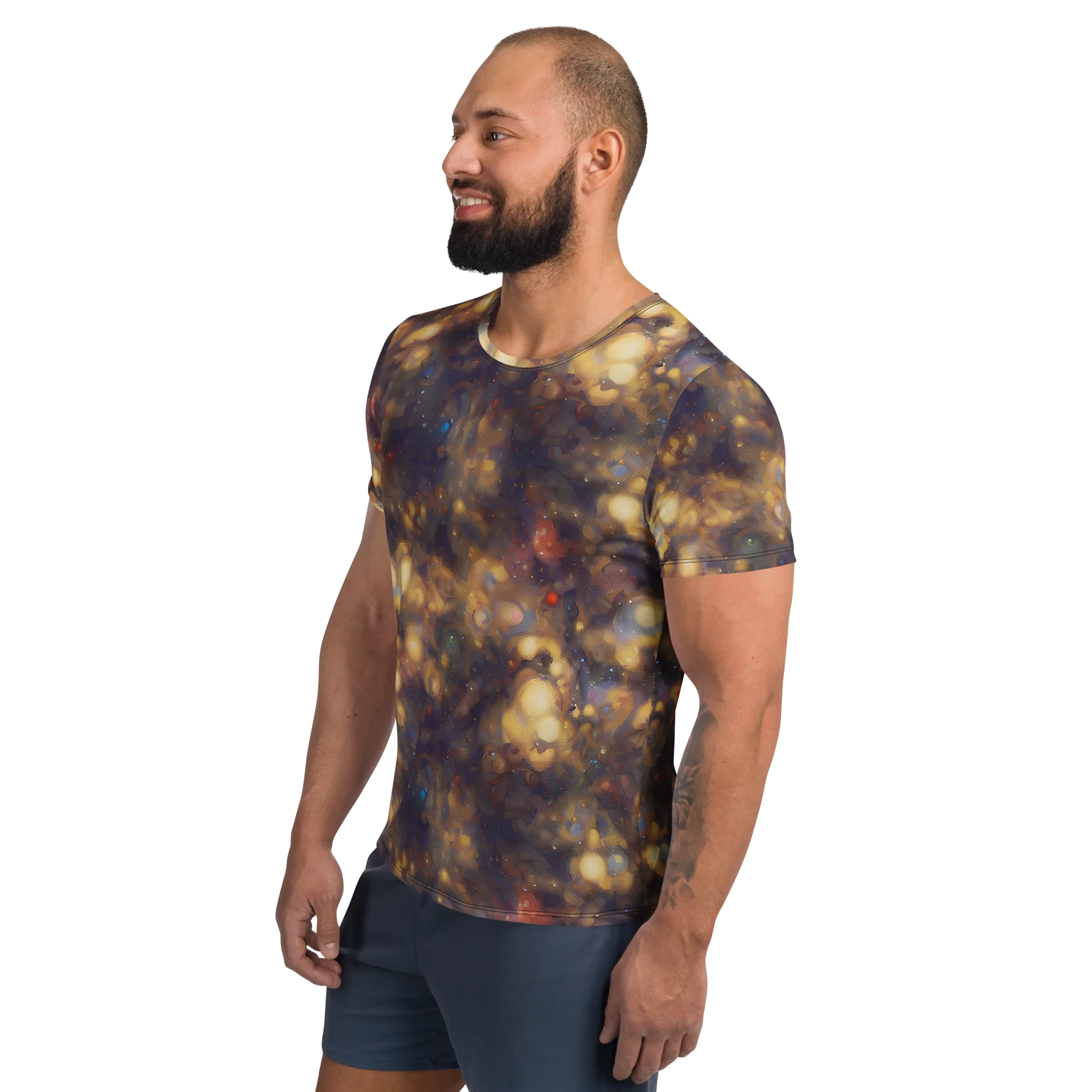 Amber Afterglow on Men's Athletic T-Shirt — Left