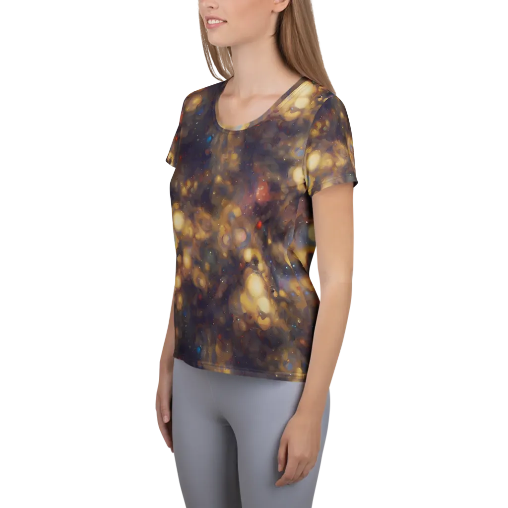 Amber Afterglow on Women's Athletic T-Shirt — Left