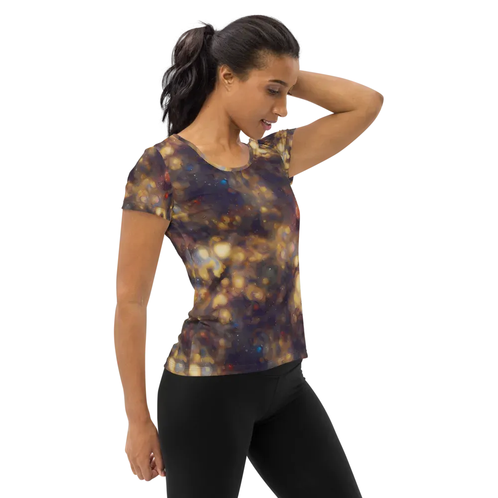 Amber Afterglow on Women's Athletic T-Shirt — Right