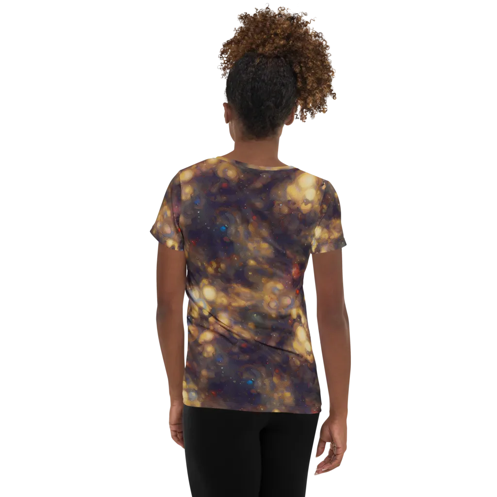 Amber Afterglow on Women's Athletic T-Shirt — Back