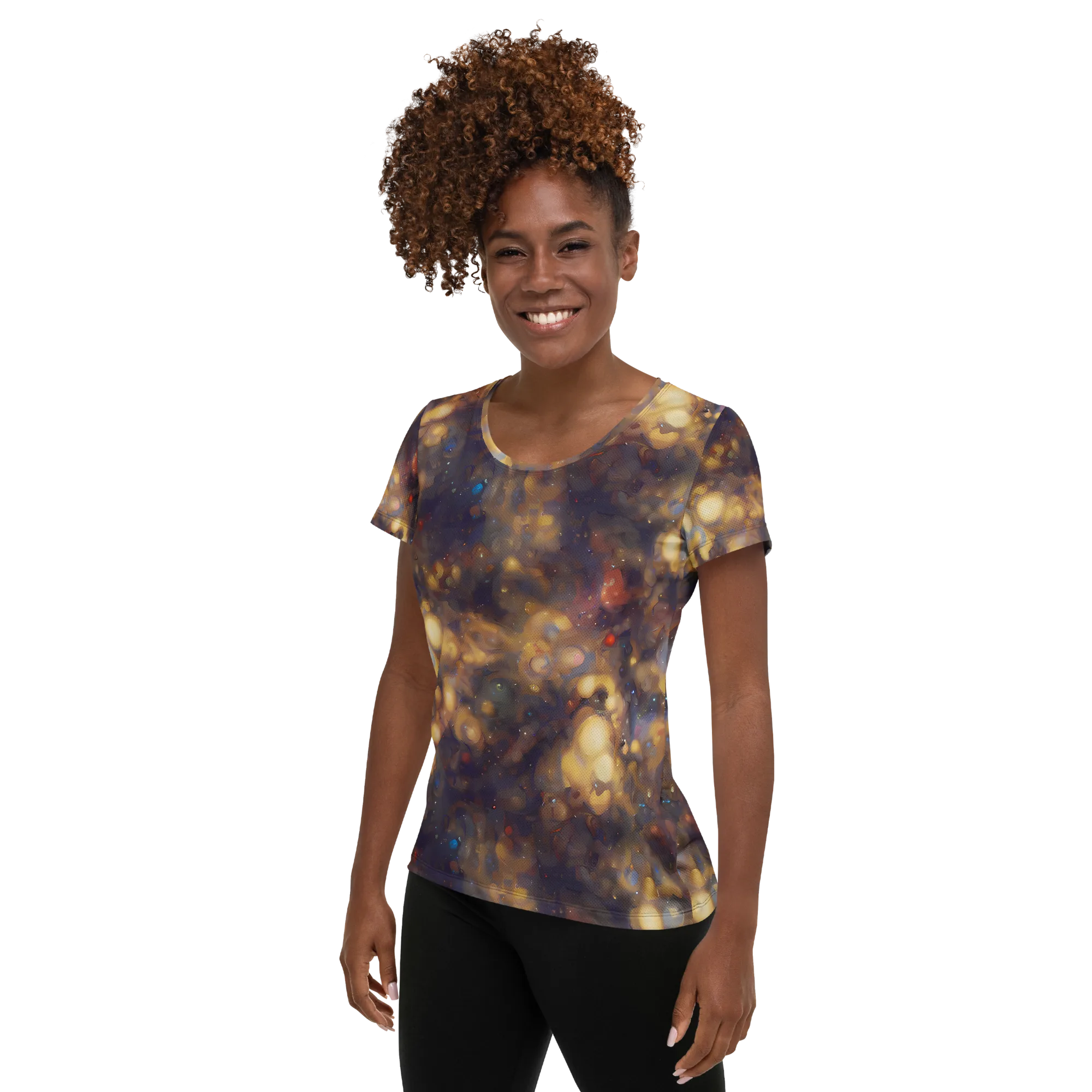 Amber Afterglow on Women's Athletic T-Shirt — Left