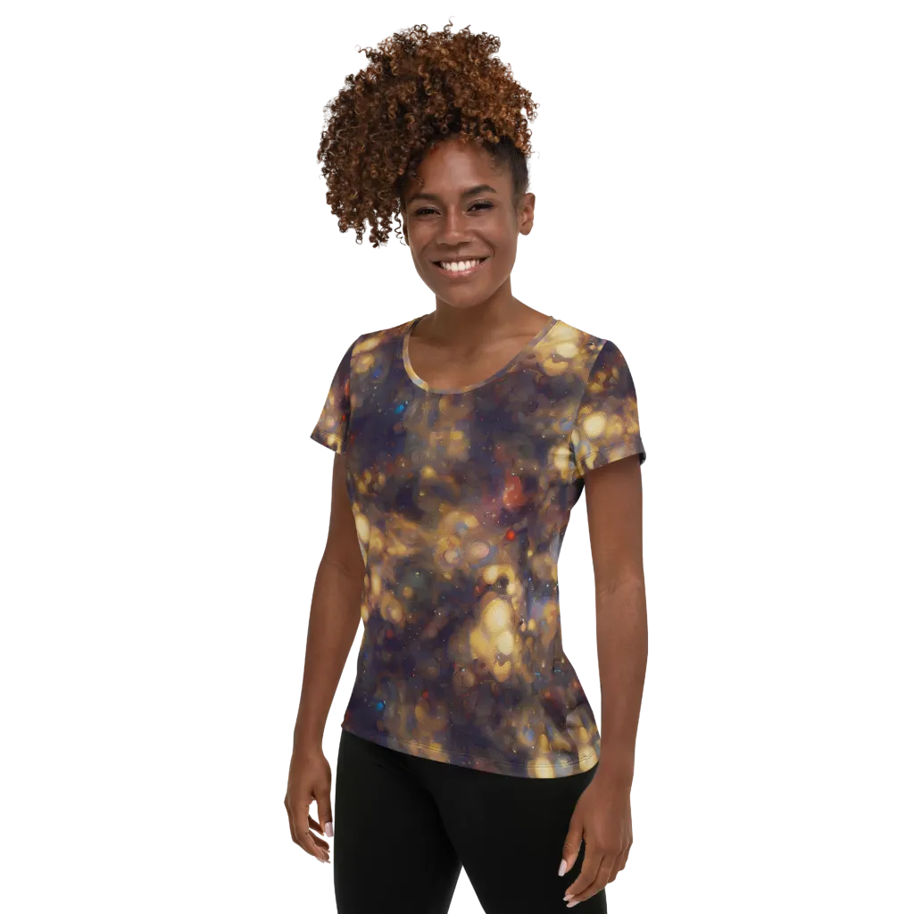 Amber Afterglow on Women's Athletic T-Shirt — Left