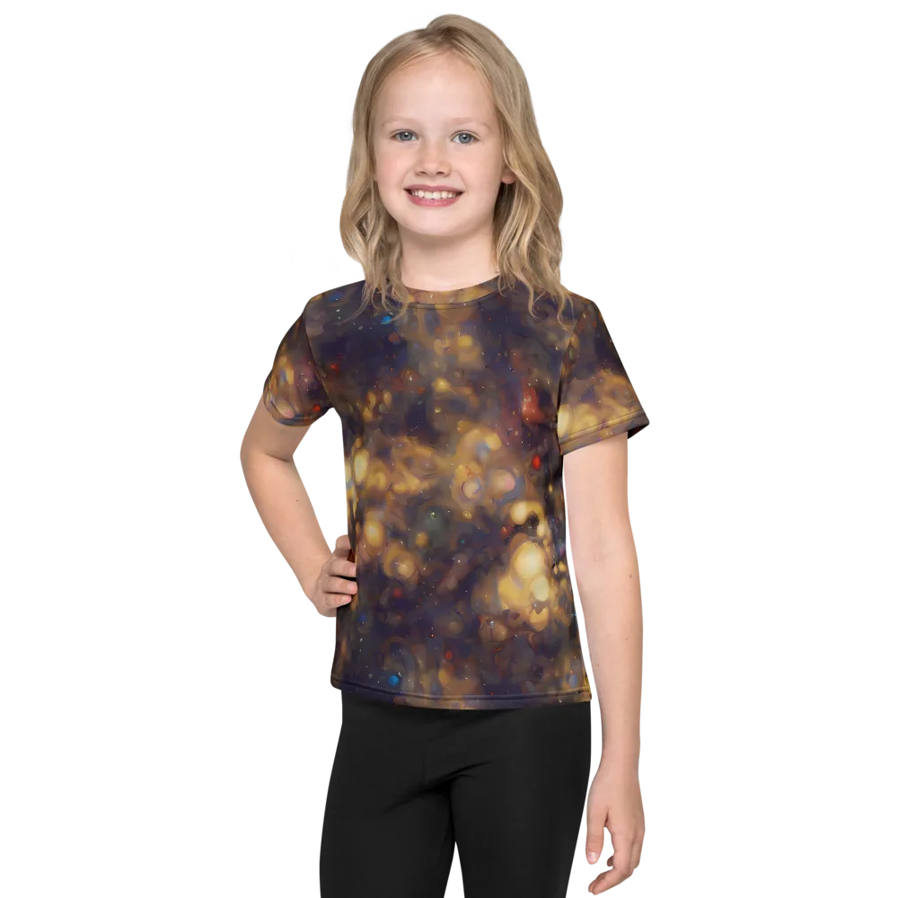 Amber Afterglow on Kids Crew Neck T-Shirt — Front