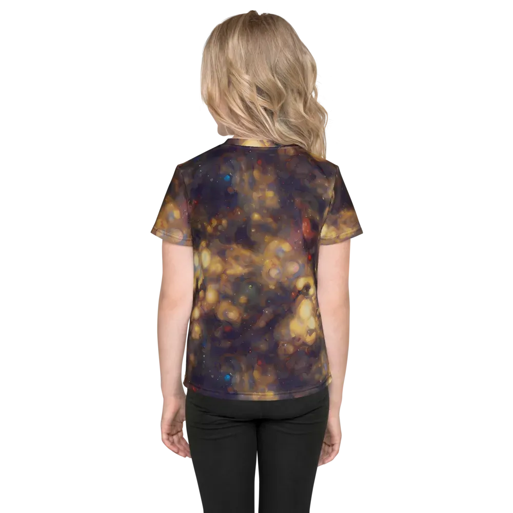 Amber Afterglow on Kids Crew Neck T-Shirt — Back