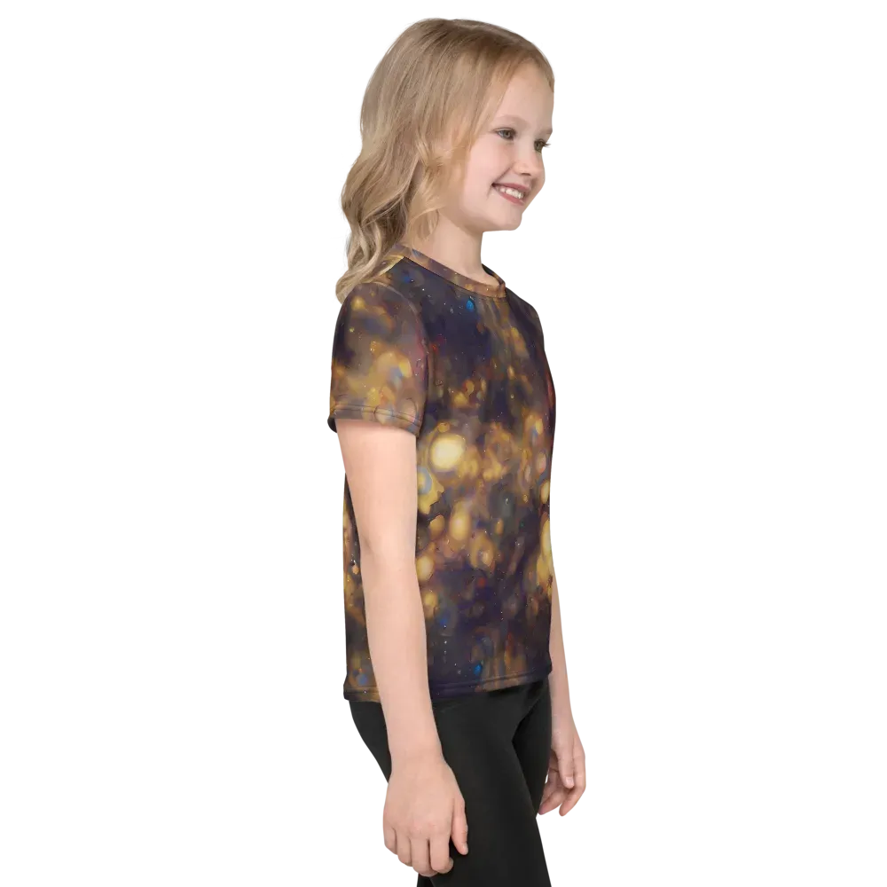 Amber Afterglow on Kids Crew Neck T-Shirt — Right