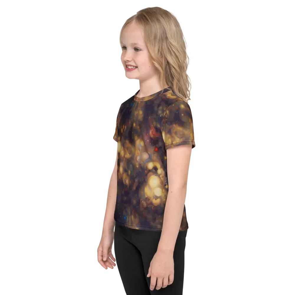 Amber Afterglow on Kids Crew Neck T-Shirt — Left