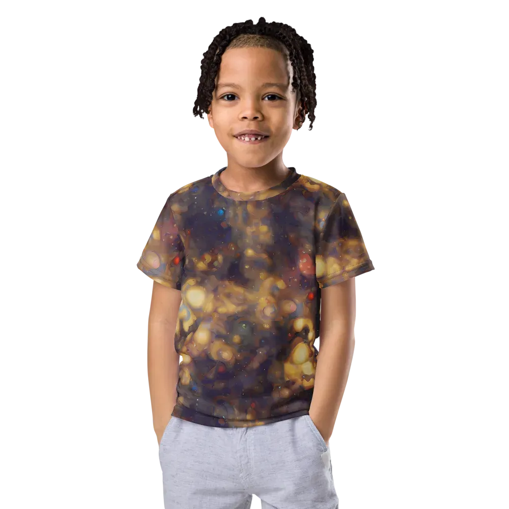 Amber Afterglow on Kids Crew Neck T-Shirt — Front