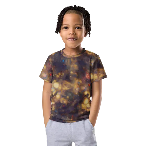 Amber Afterglow on a Kids Crew Neck T-Shirt