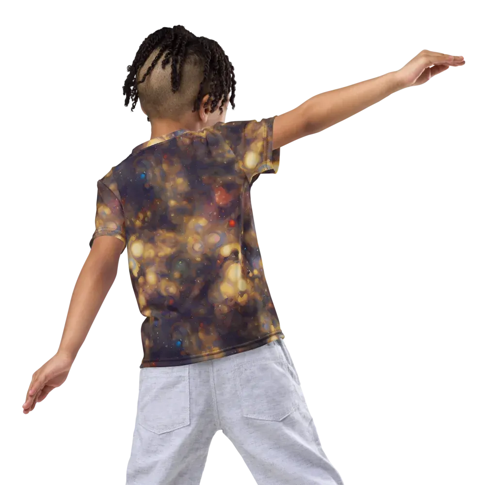 Amber Afterglow on Kids Crew Neck T-Shirt — Back