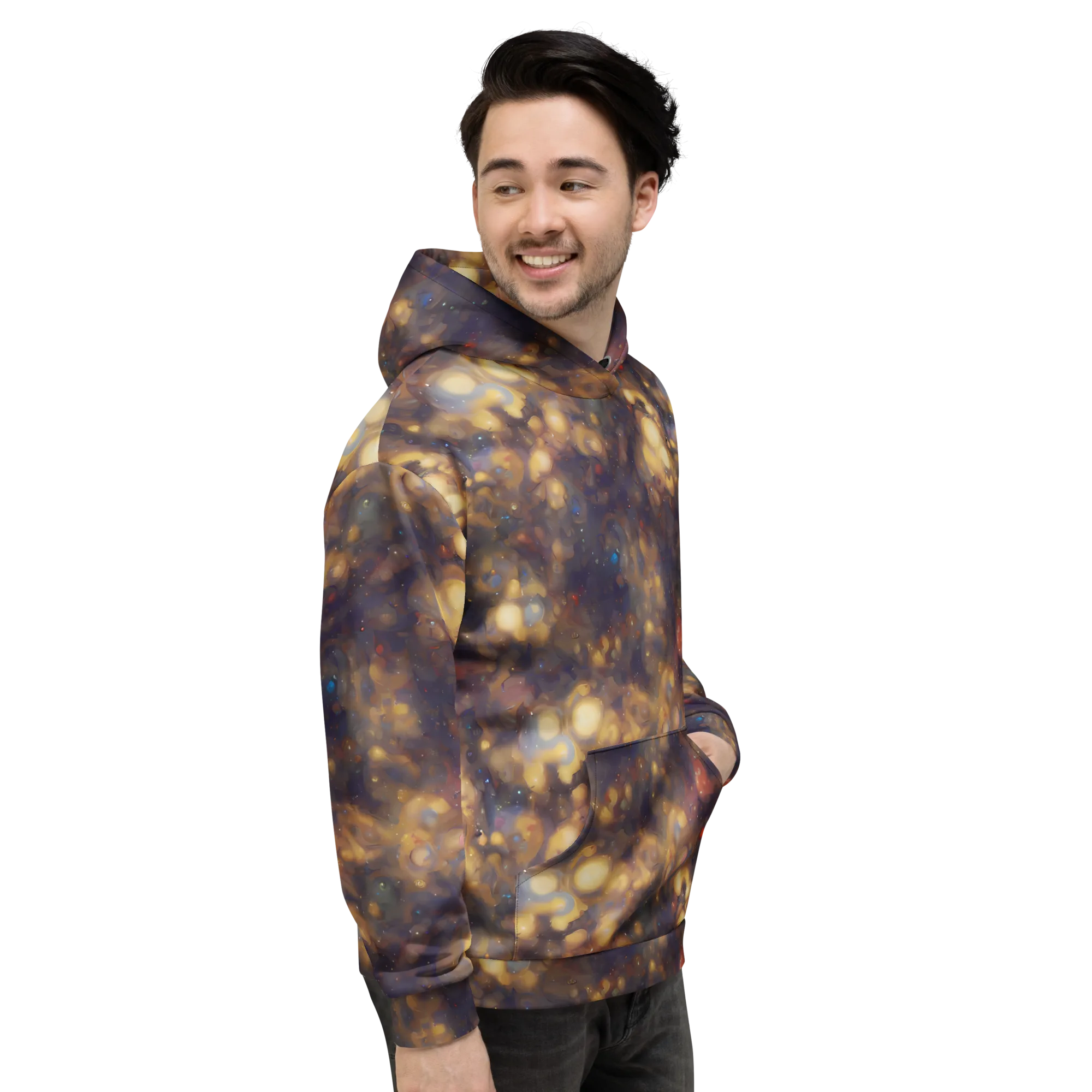 Amber Afterglow on Hoodie — Right