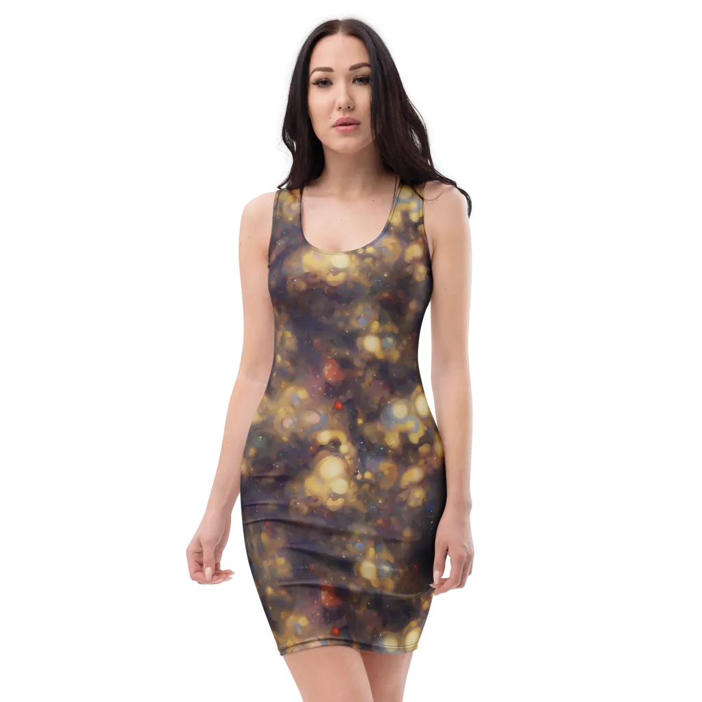 Amber Afterglow on Bodycon Dress — Front