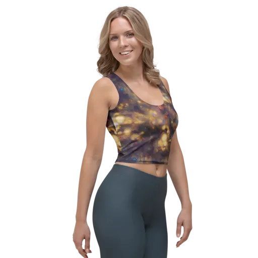 Amber Afterglow on a Crop Top