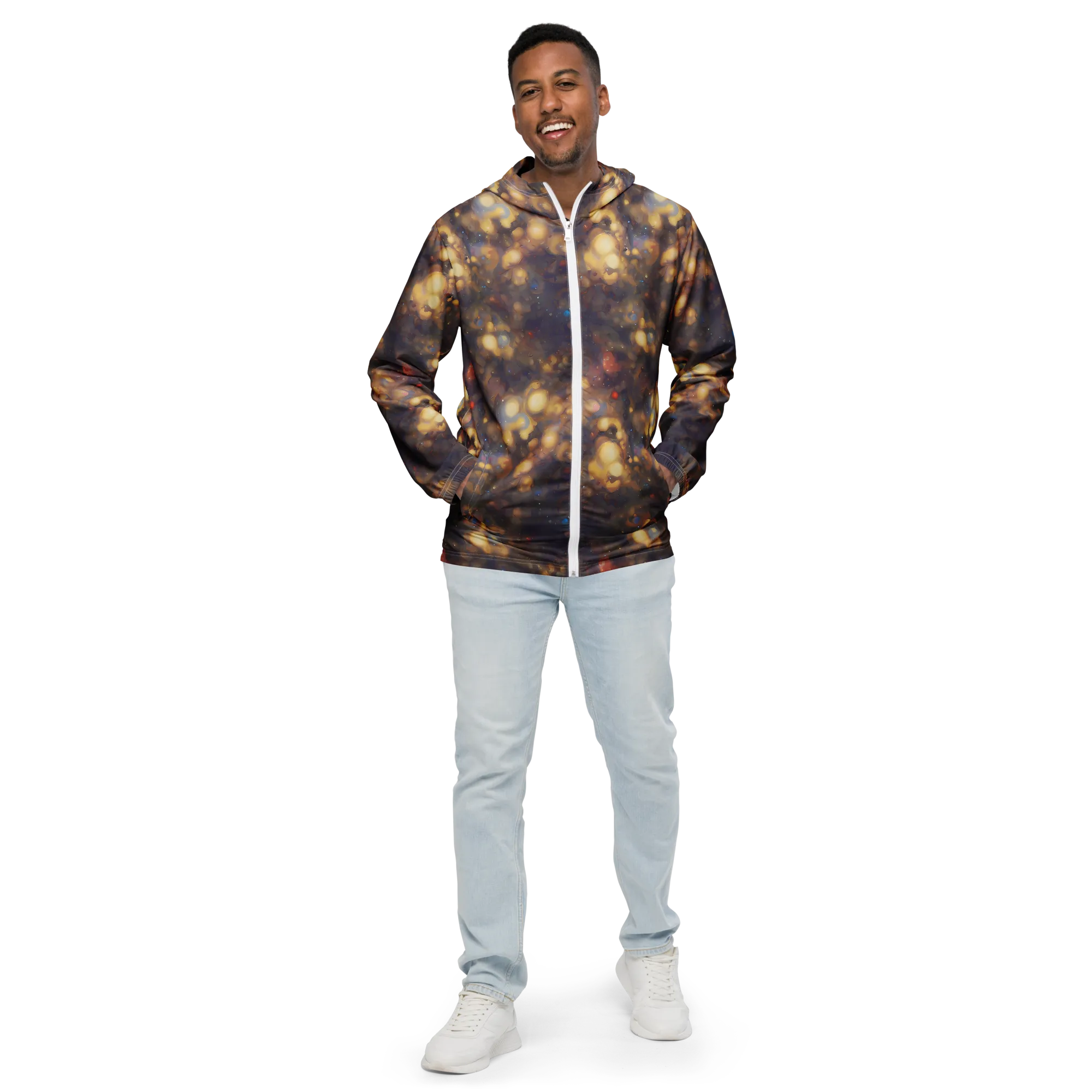 Amber Afterglow on Men's Windbreaker — Front