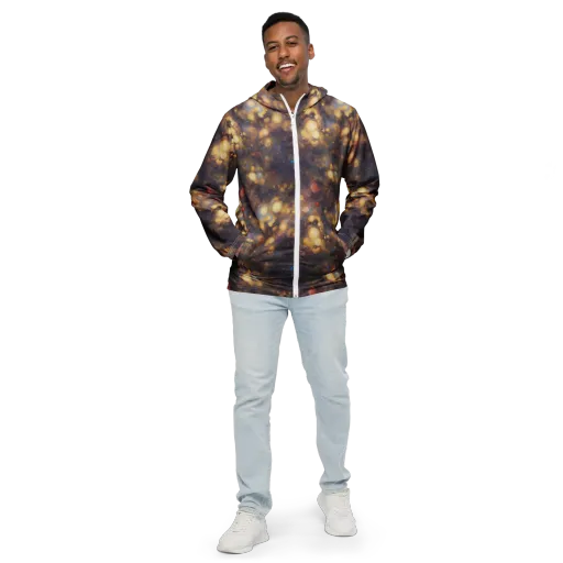 Amber Afterglow on a Men's Windbreaker