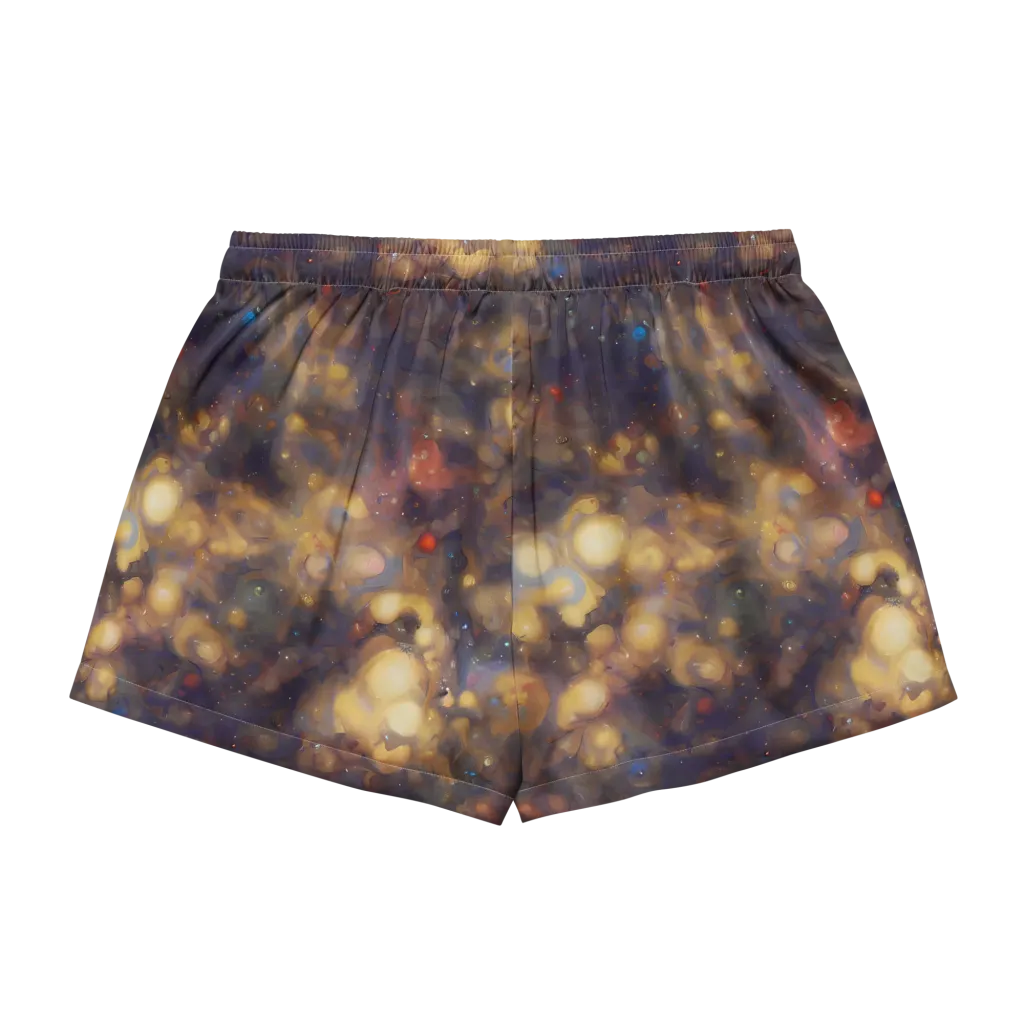 Amber Afterglow on Women's Pajama Shorts — Back