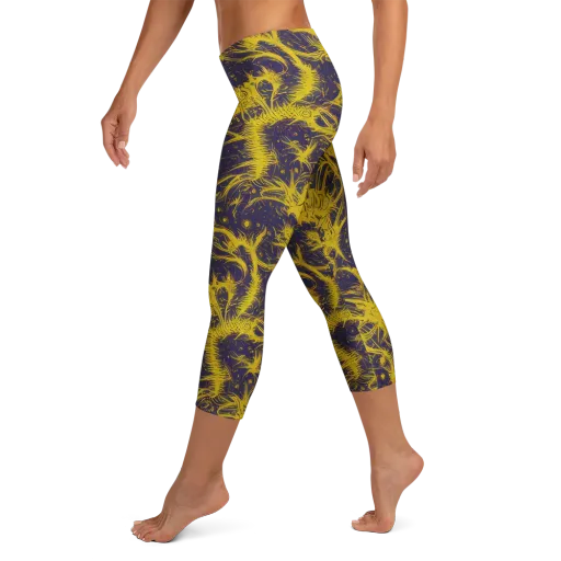 Golden Thornspell on a Capri Leggings