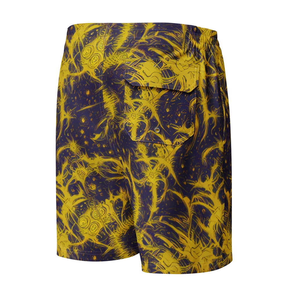 Golden Thornspell on Men's Board Shorts — Back