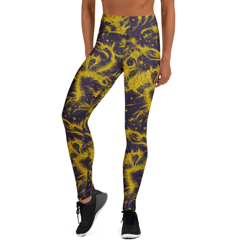 Golden Thornspell on Yoga Leggings — Front