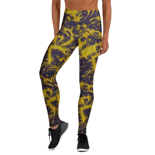 Golden Thornspell on a Yoga Leggings