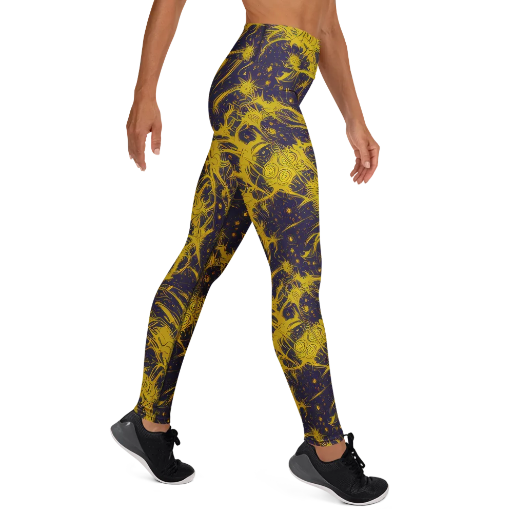 Golden Thornspell on Yoga Leggings — Right