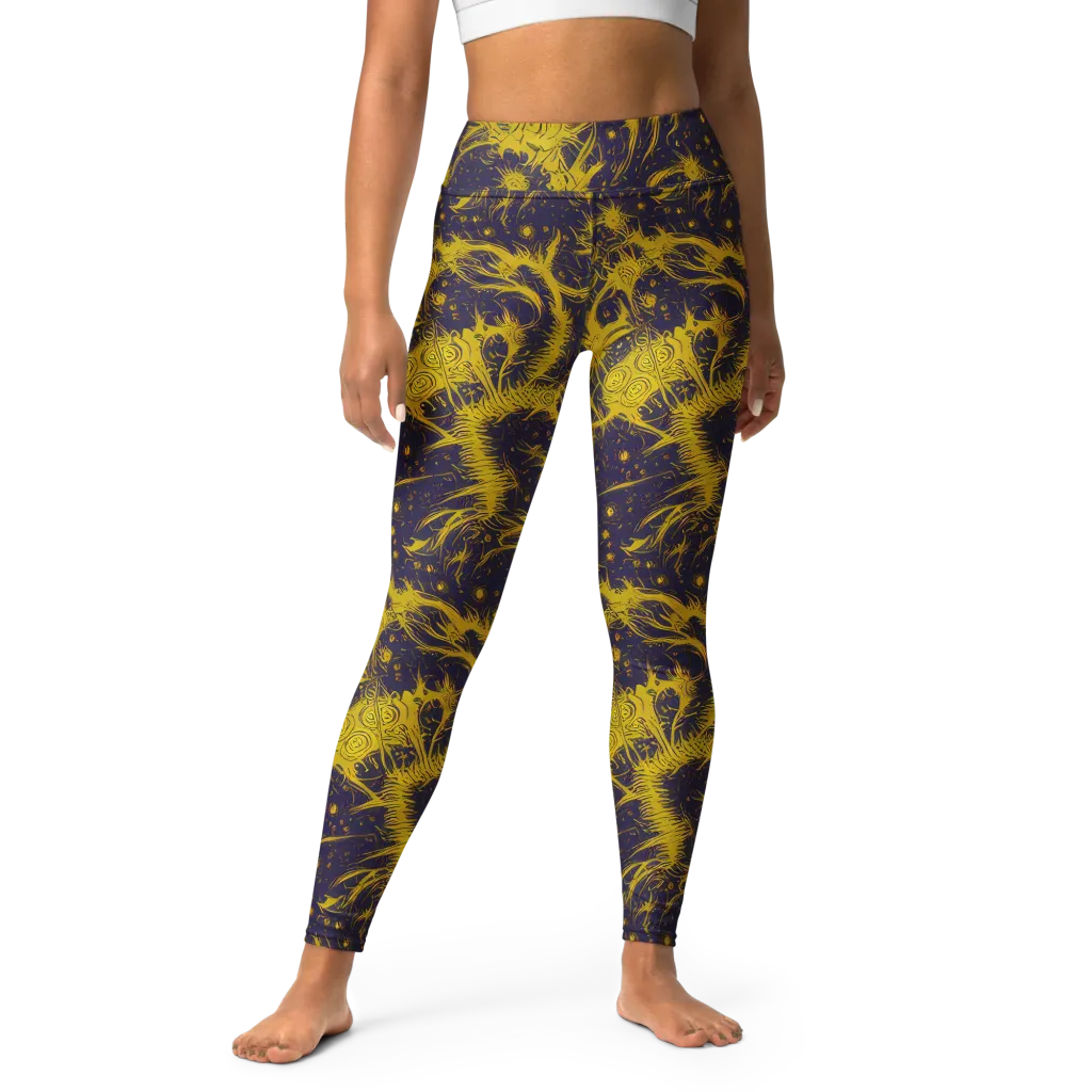Golden Thornspell on Yoga Leggings — Front
