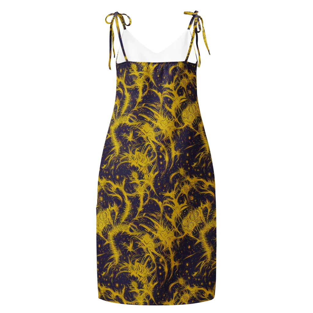 Golden Thornspell on Slip Dress — Back