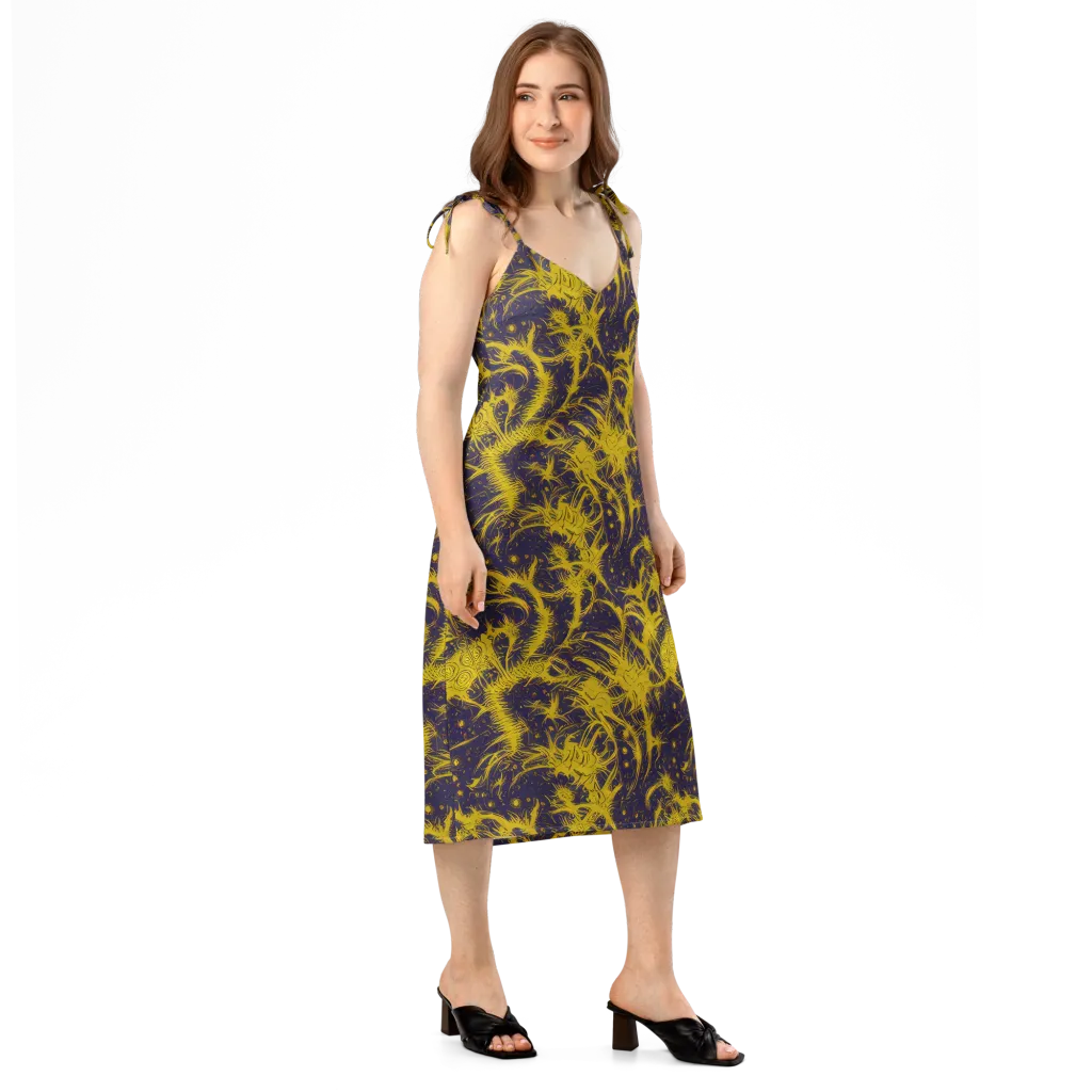 Golden Thornspell on Slip Dress — Right Front