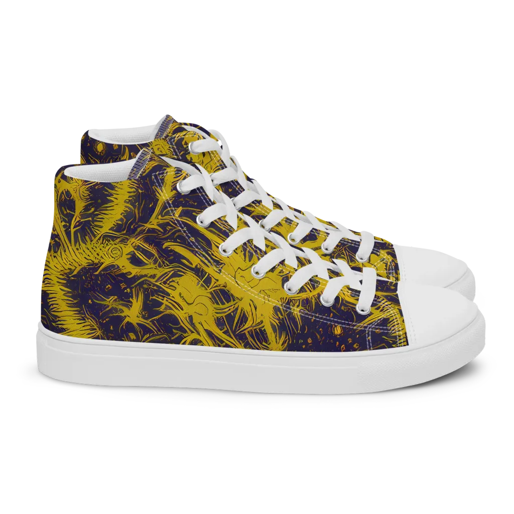 Golden Thornspell on Women's High Top Canvas Shoes — Right