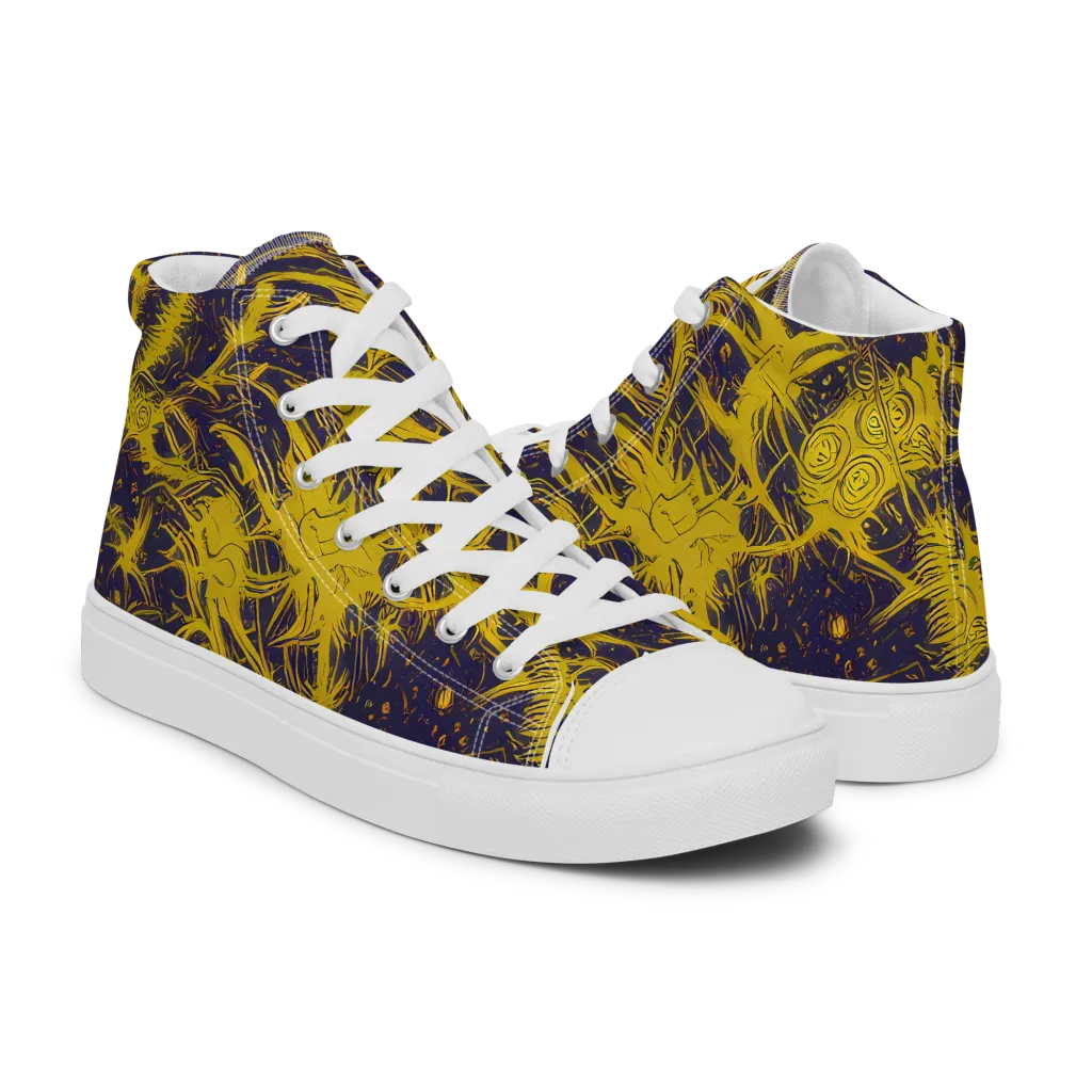 Golden Thornspell on Women's High Top Canvas Shoes — Right