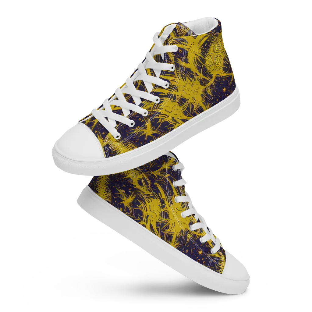 Golden Thornspell on Women's High Top Canvas Shoes — Front