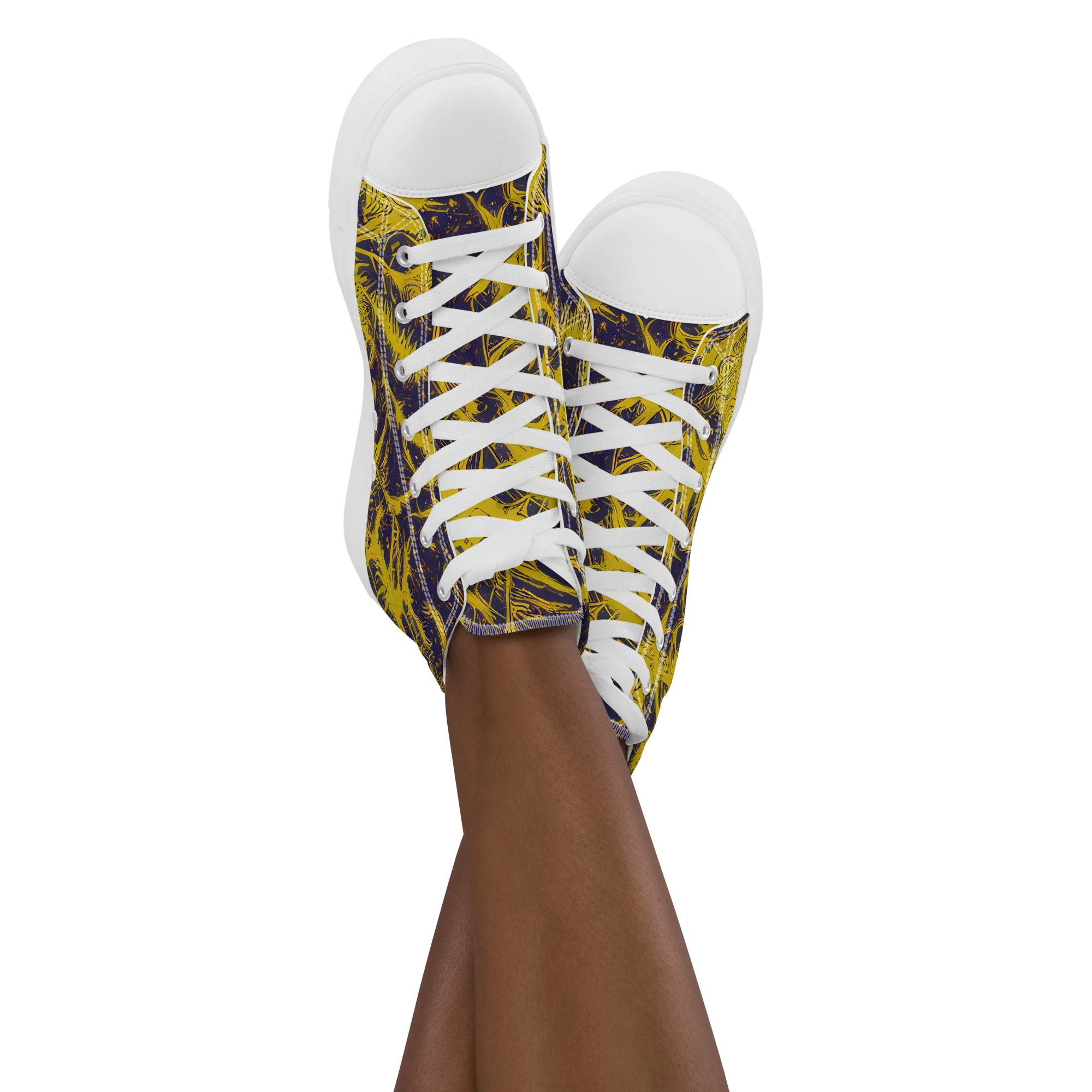 Golden Thornspell on Women's High Top Canvas Shoes — Front