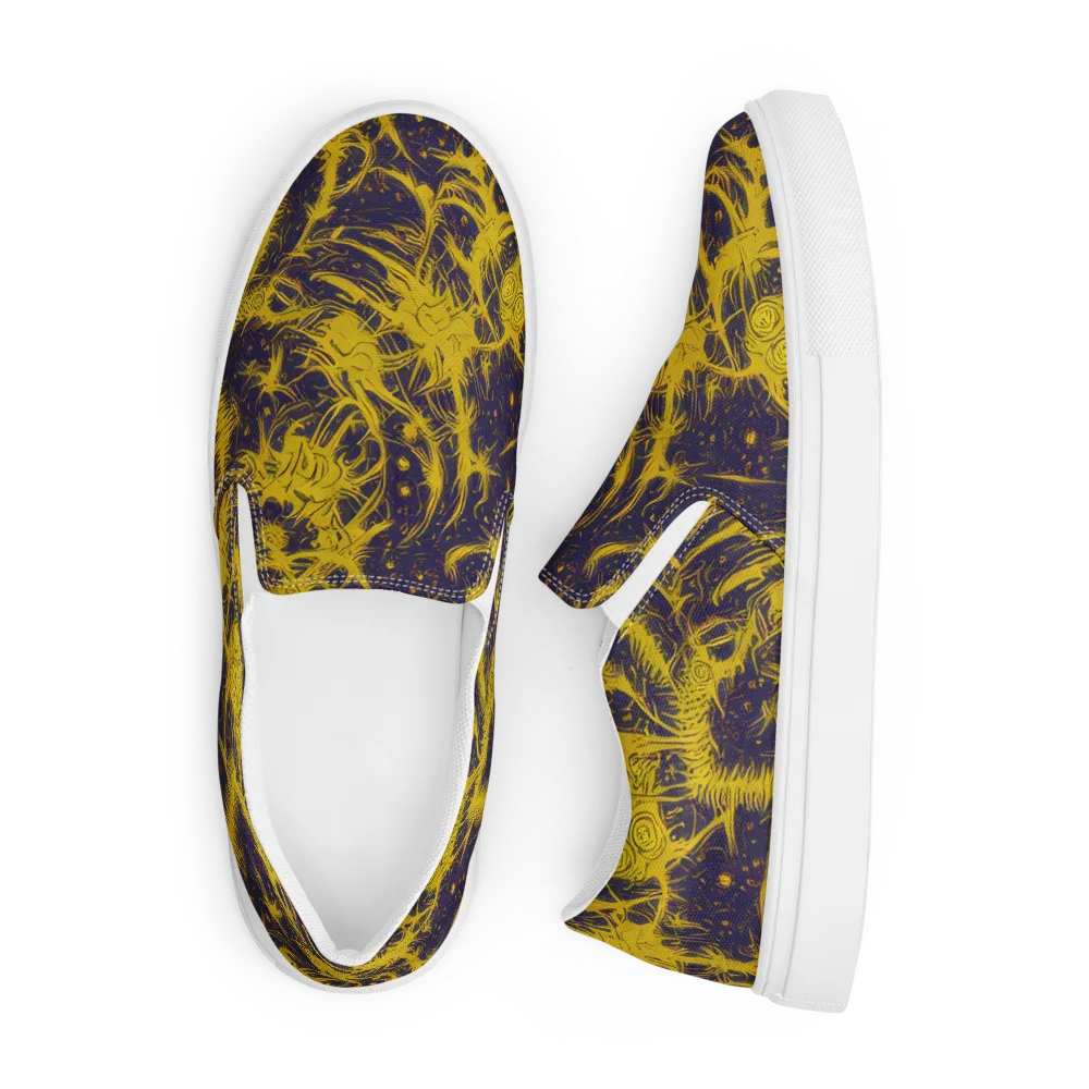 Golden Thornspell on Men's Slip-On Canvas Shoes — Front