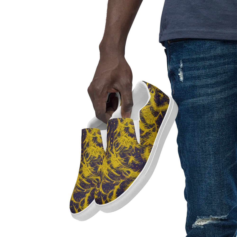 Golden Thornspell on Men's Slip-On Canvas Shoes — Left Front