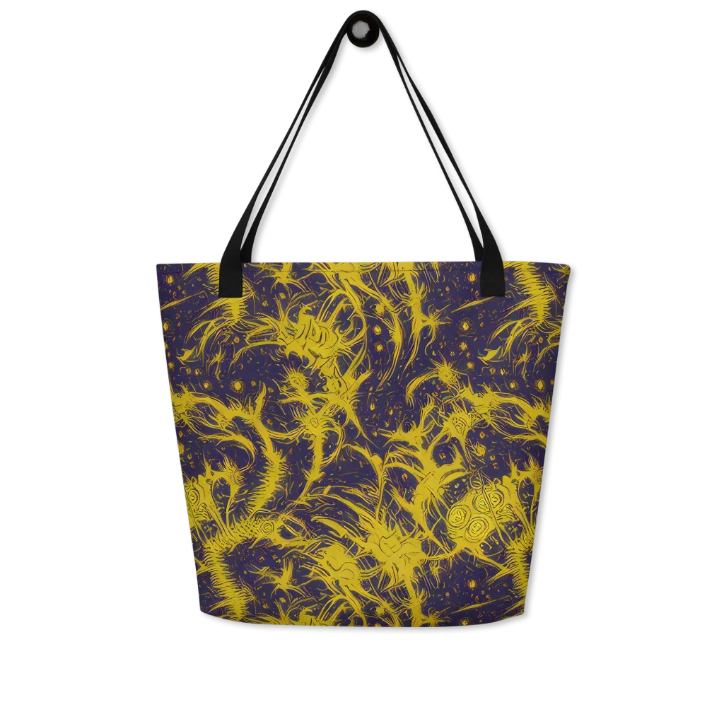 Golden Thornspell on Large Tote Bag W/ Pocket — Front