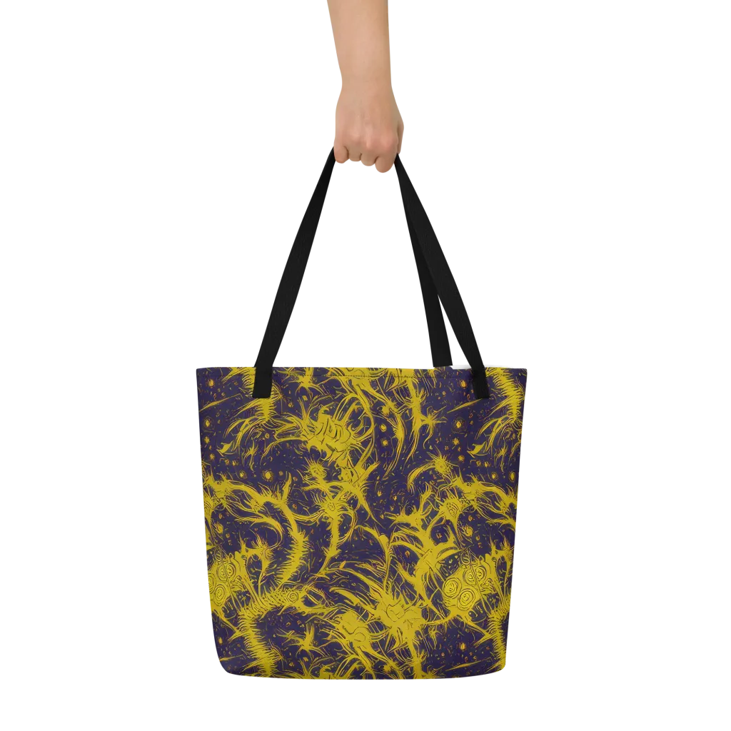 Golden Thornspell on Large Tote Bag W/ Pocket — Front
