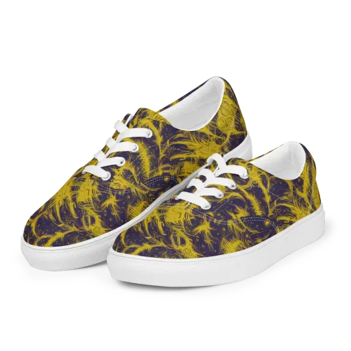 Golden Thornspell on a Men's Lace-Up Canvas Shoes