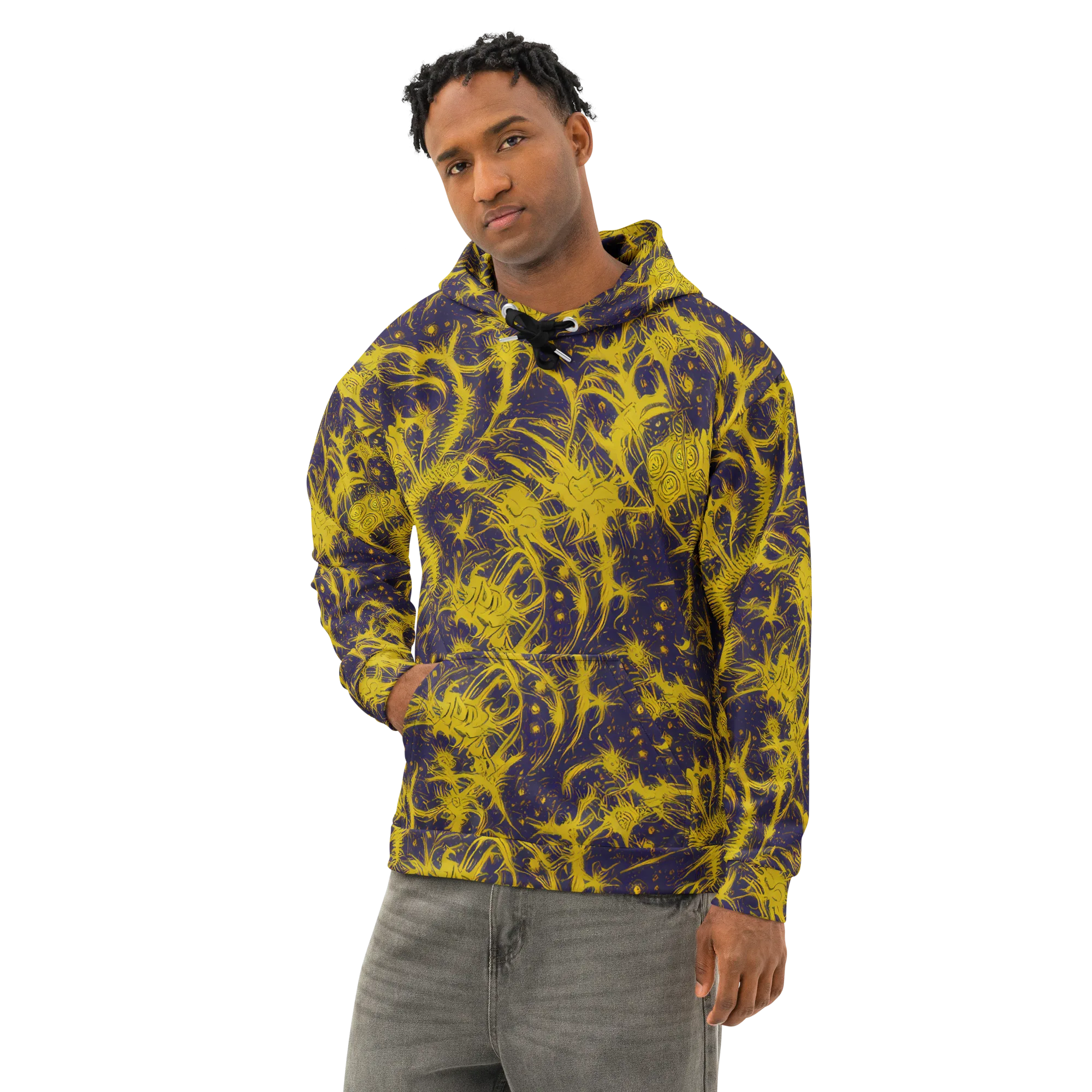Golden Thornspell on Cotton Hoodie — Left Front