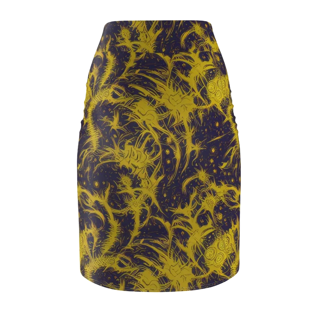 Golden Thornspell on Pencil Skirt — Back