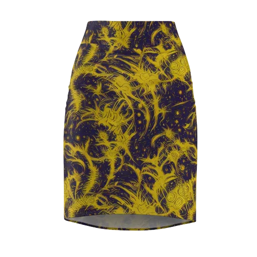 Golden Thornspell on a Pencil Skirt