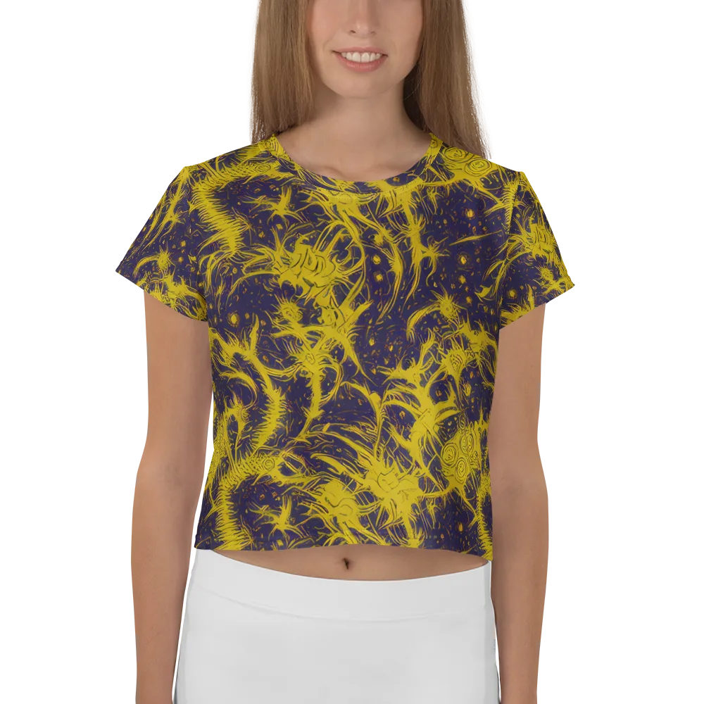 Golden Thornspell on Crop Tee — Front