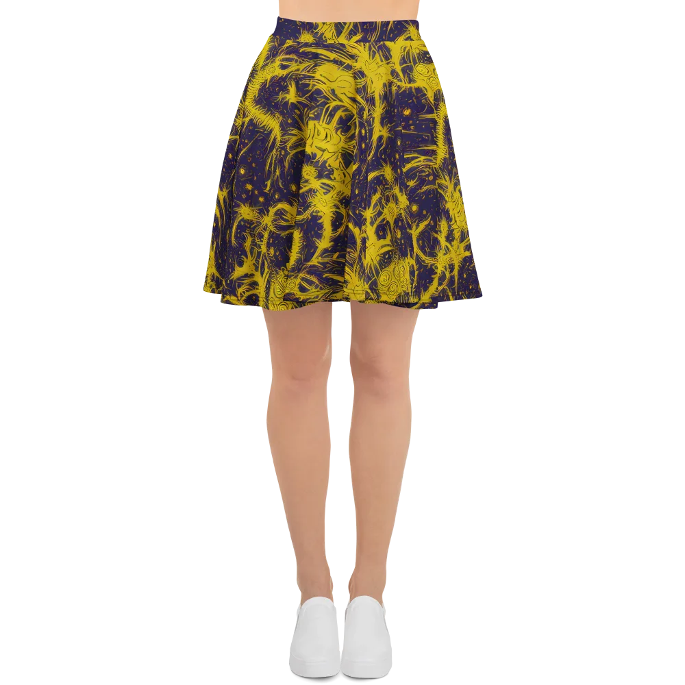 Golden Thornspell on Skater Skirt — Front