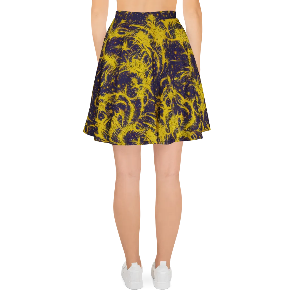 Golden Thornspell on Skater Skirt — Back