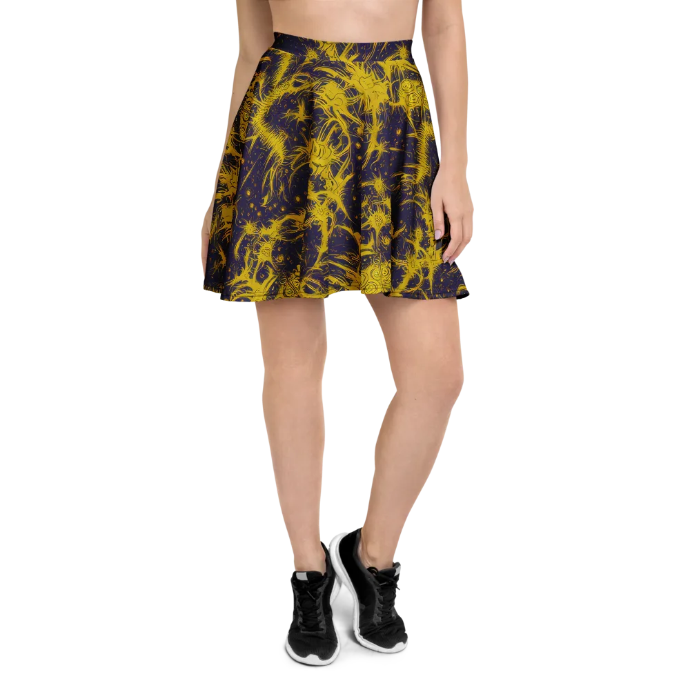 Golden Thornspell on Skater Skirt — Front