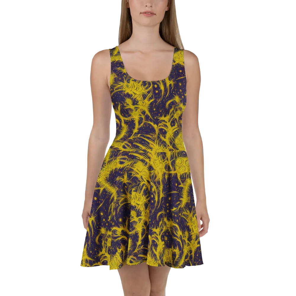 Golden Thornspell on Skater Dress — Front