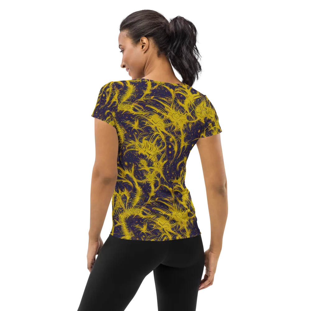 Golden Thornspell on Women's Athletic T-Shirt — Back