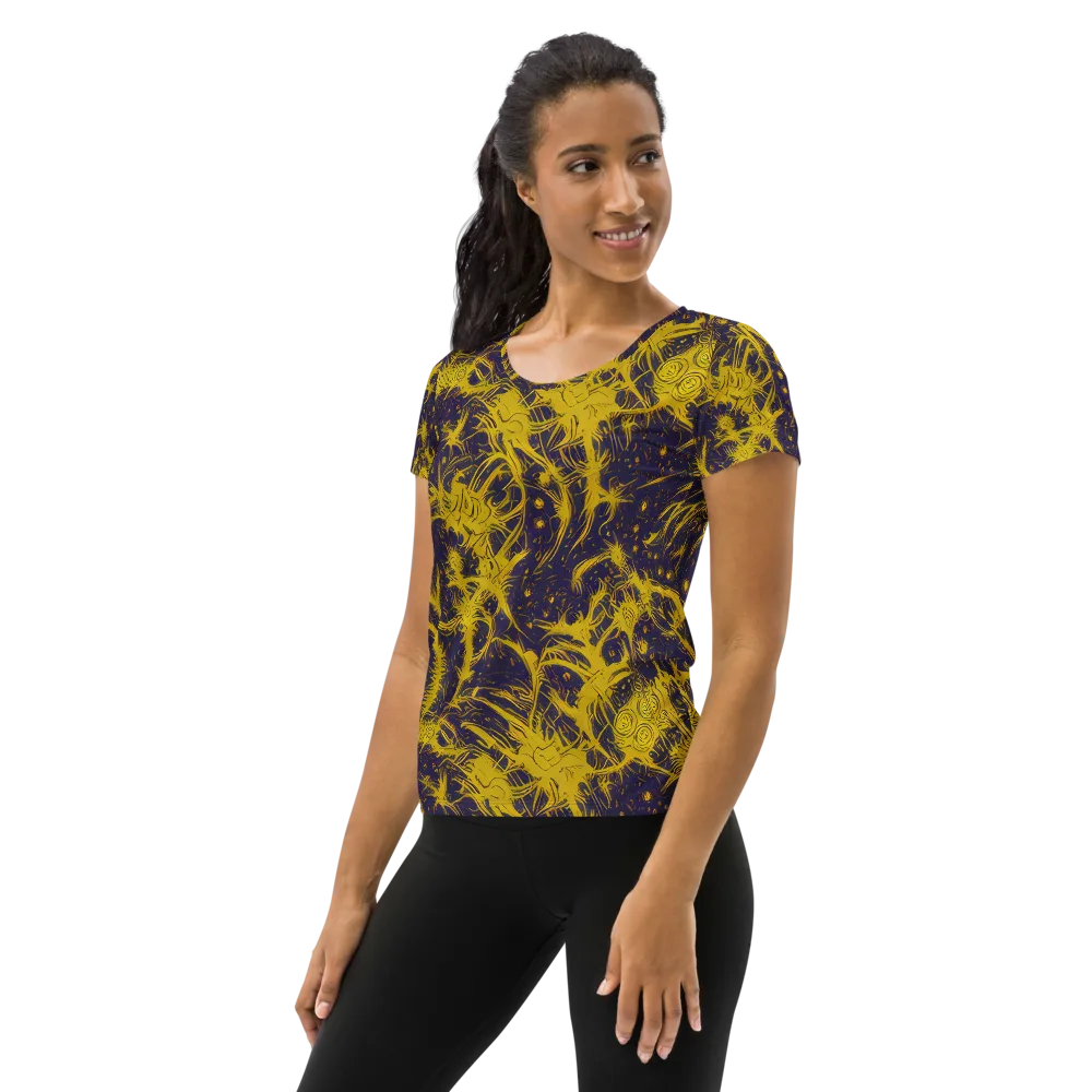Golden Thornspell on Women's Athletic T-Shirt — Left
