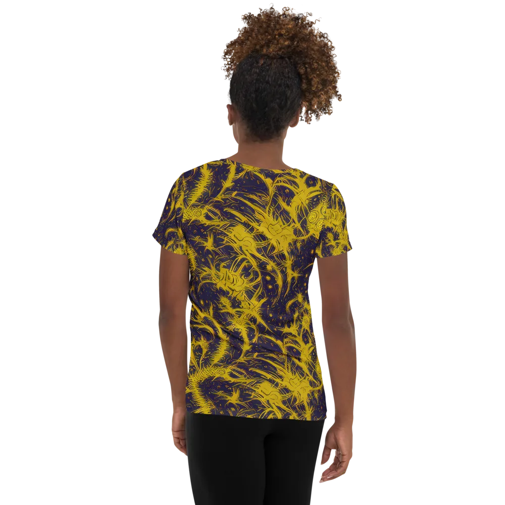 Golden Thornspell on Women's Athletic T-Shirt — Back