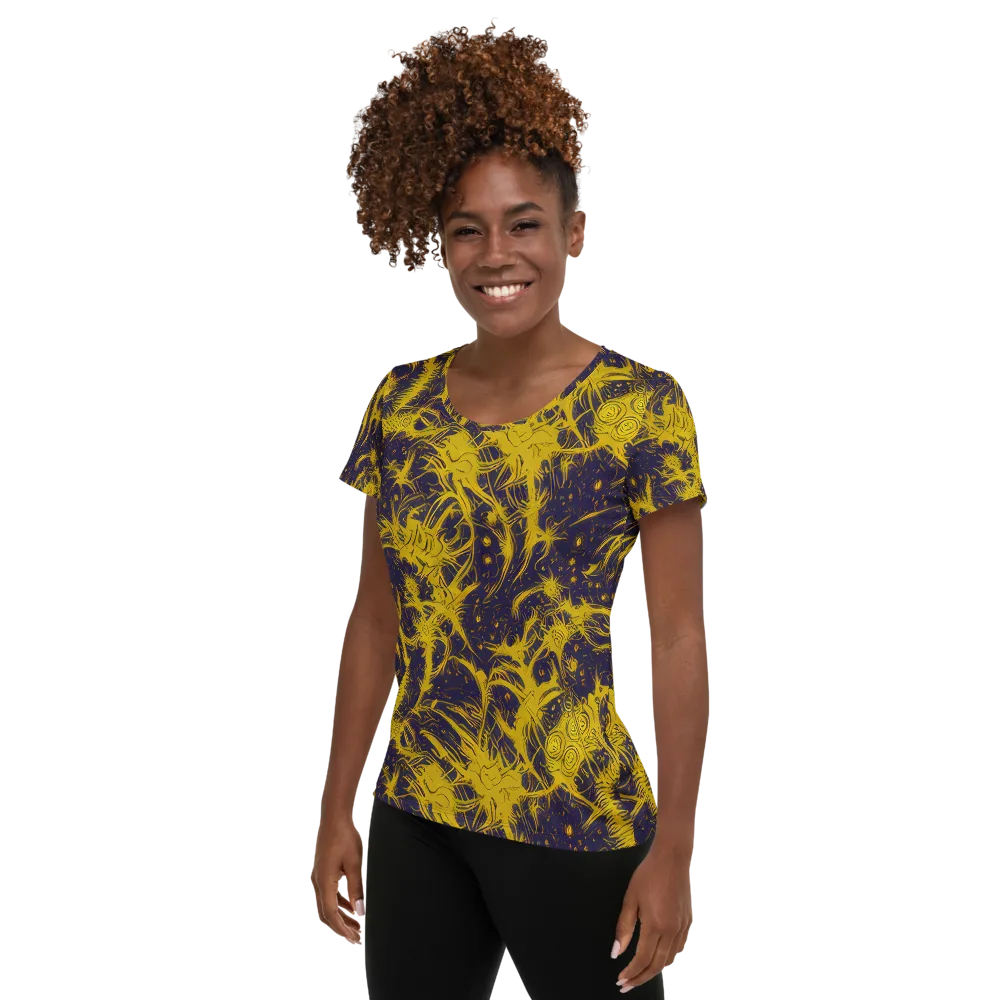 Golden Thornspell on Women's Athletic T-Shirt — Left